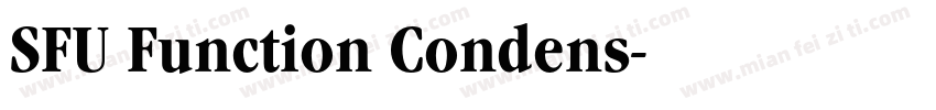 SFU Function Condens字体转换